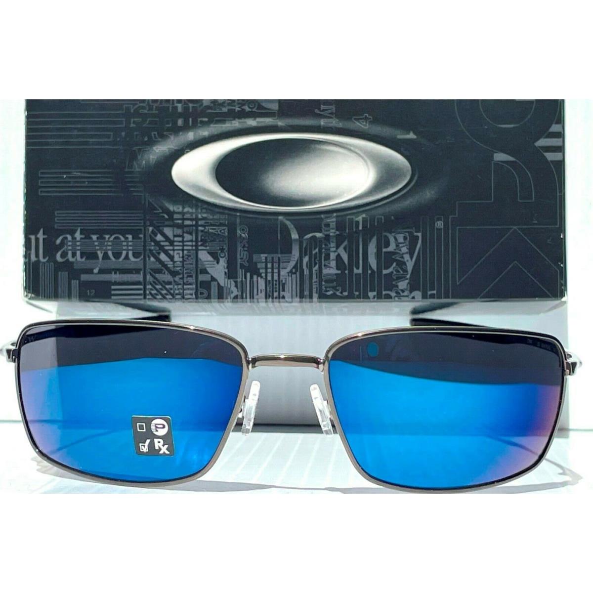 Oakley Square Wire Cement Gunmetal Ice Blue Iridium Sunglasses 4075-02