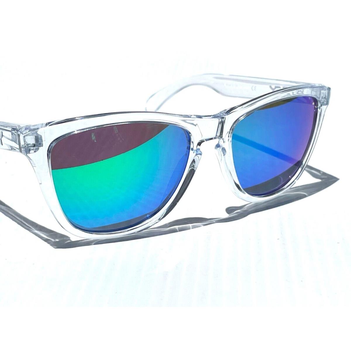 Oakley Frogskins Clear Crystal Polarized Galaxy Jade Lens Sunglass 9013