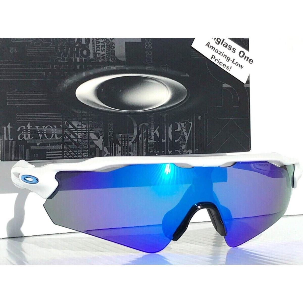 Oakley Radar EV Path Polished White Polarized Galaxy Blue Lens Sunglass 9208