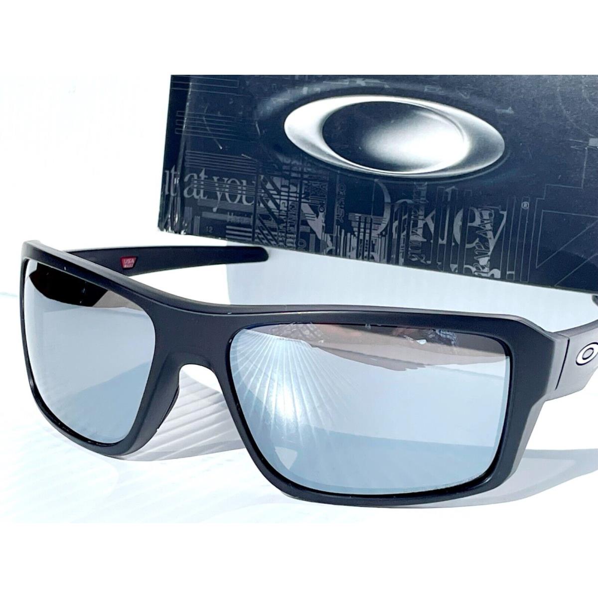 Oakley Double Edge Matte Black Polarized Galaxy Chrome Lens Sunglass 9380