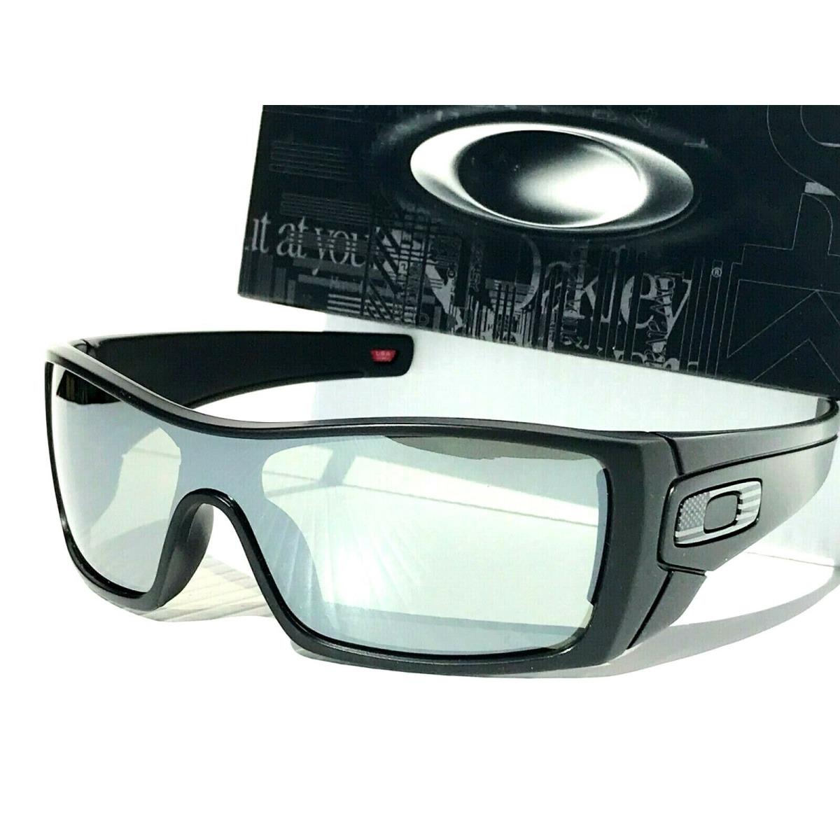 Oakley Batwolf Matte Black Usa Tonal Flag Polarized Galaxy Chrome Sunglass 9101