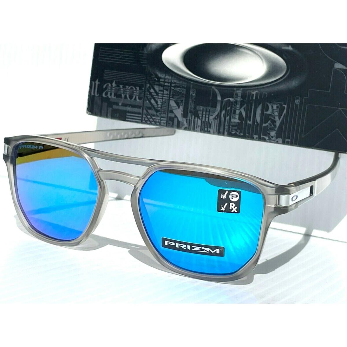 Oakley Latch Beta Gray Prizm Polarized Blue Sapphire Lens Sunglass 9436-06