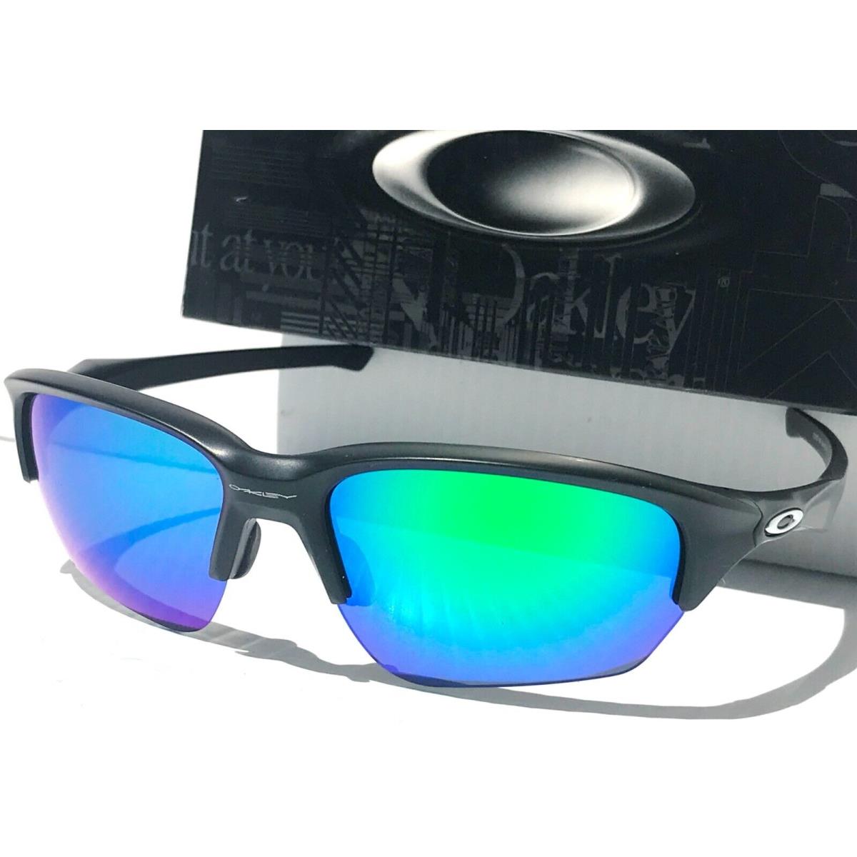 Oakley Flak Beta Matte Black Polarized Galaxy Jade Iridium Sunglass 9363