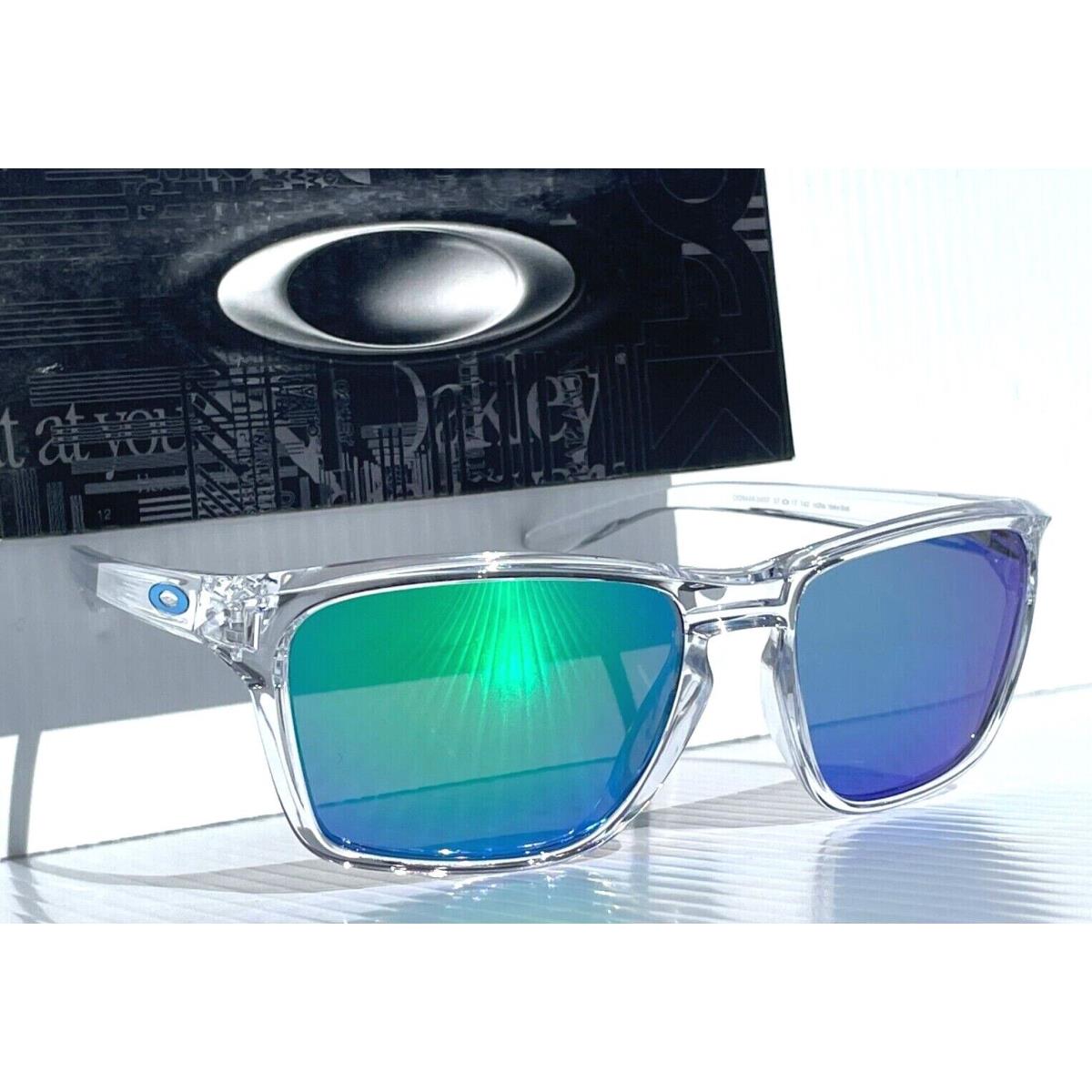 Oakley Sylas Polished Clear Crystal Polarized Galaxy Jade Sunglass 9448