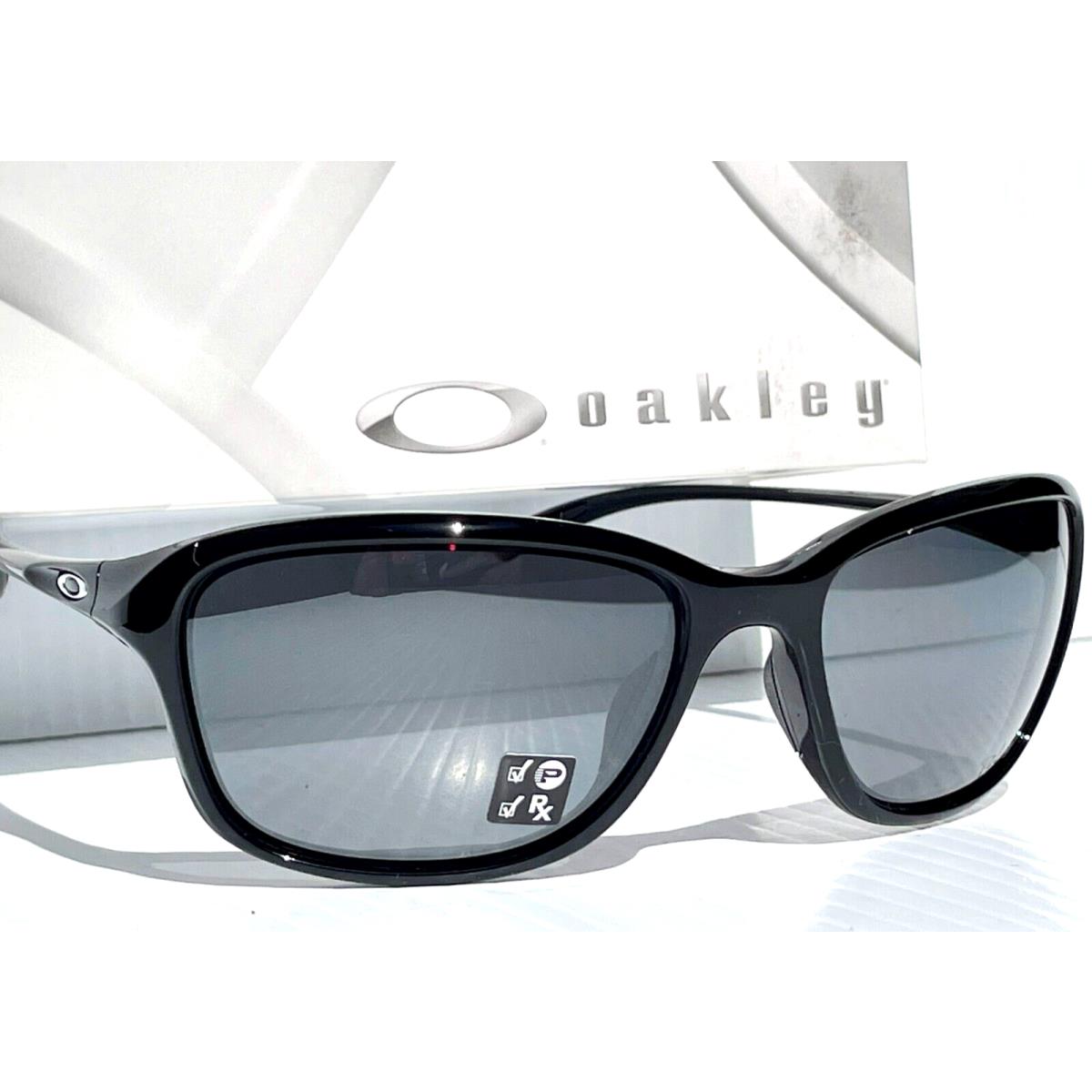 Oakley Shes Unstoppable Polished Black Polarized Black Lens Sunglass 9297-08