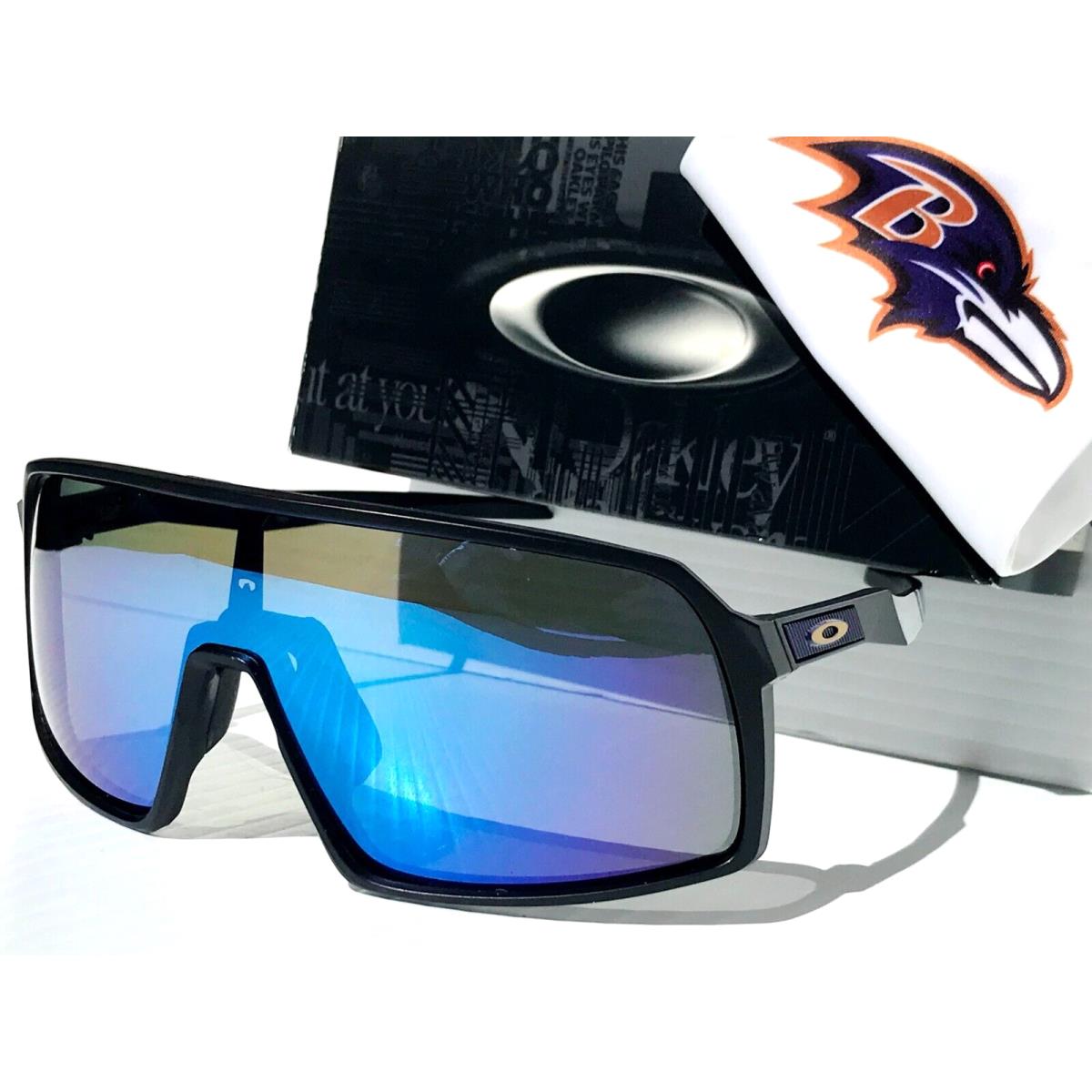 Nfl Oakley Sutro Baltimore Ravens Black Polarized Galaxy Blue Sunglass 9406