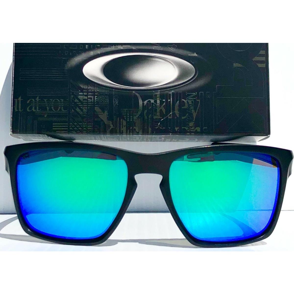 Oakley Sliver XL Matte Blackout Polarized Galaxy Jade 2 Set Sunglass 9341