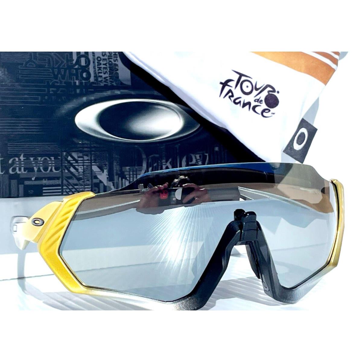 Oakley Flight Jacket Tour DE France Trifecta Polarized Chrome Sunglass 9401-22