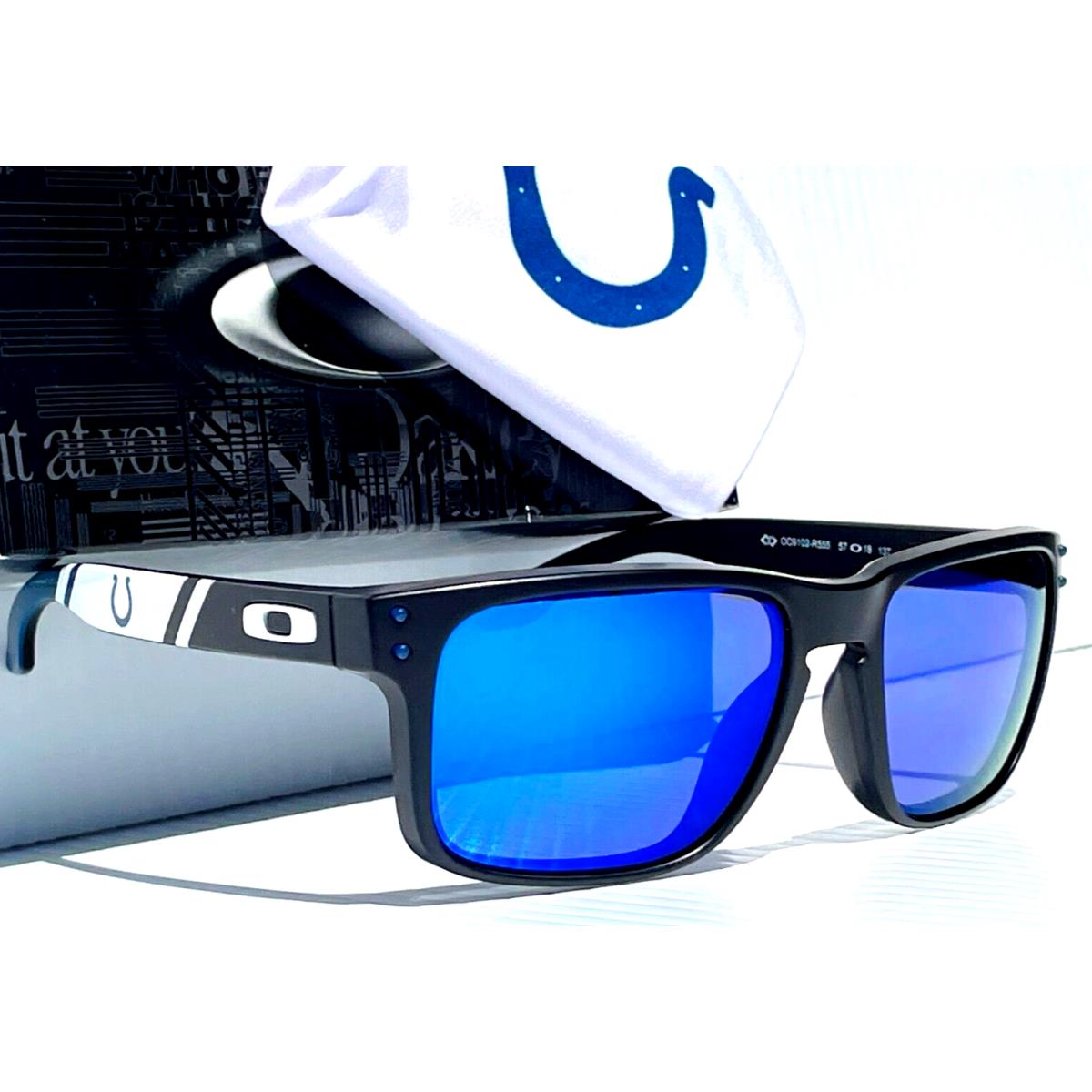 Nfl Oakley Holbrook Indianapolis Colts Polarized Galaxy Blue Sunglass 9102-R5