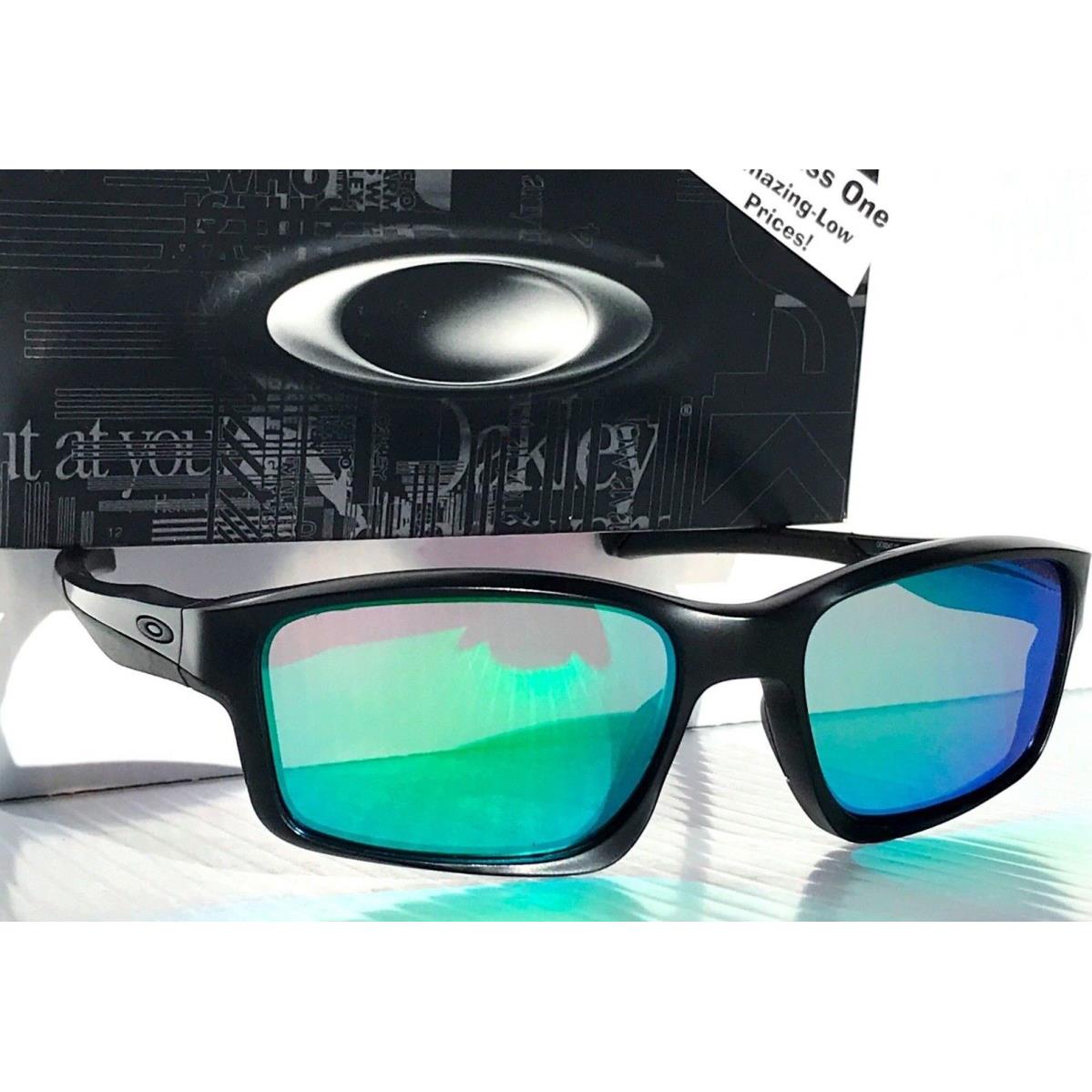 Oakley Chainlink Matte Black Polarized Galaxy Jade Lens Sunglass 9247-15