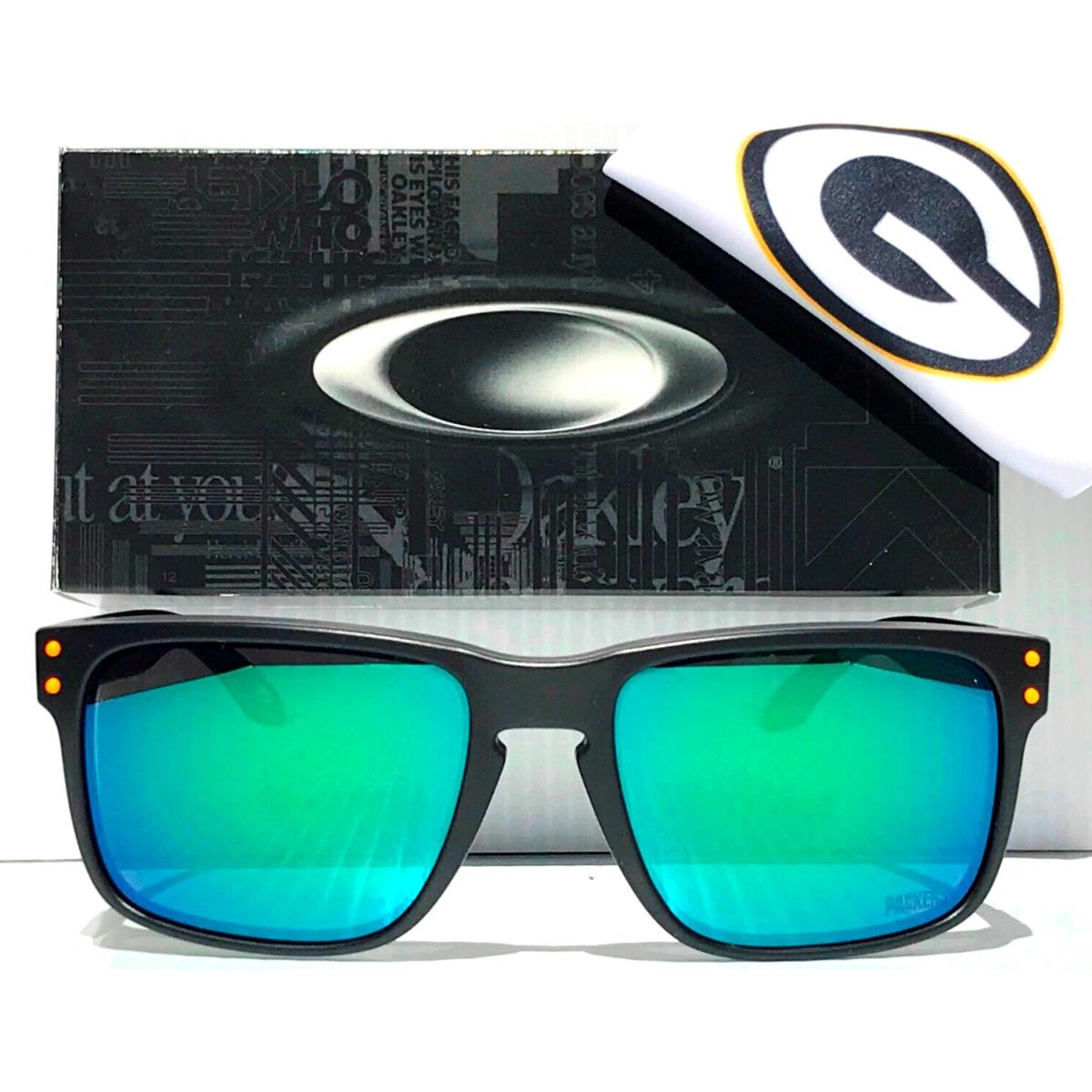 Nfl Oakley Holbrook Green Bay Mt Black Packers Prizm Jade Lens Sunglass 9102-R3