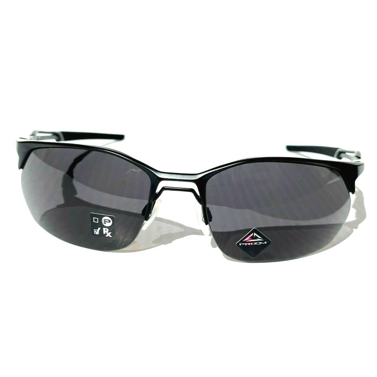 Oakley Wire Tap 2.0 Satin Black Alloy Blackout Prizm Gray Sunglasses 4145-01