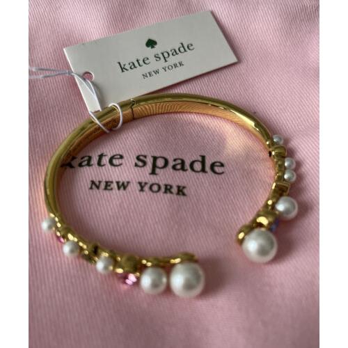 New Kate Spade Pearl Caviar Hinge Cuff Bracelet