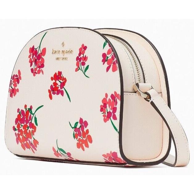 Kate Spade Perry Cream Floral Saffiano Dome Crossbody KB676 Red Y