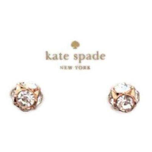 Kate Spade Lady Marmalade Rose Gold Stud Crystal Earrings
