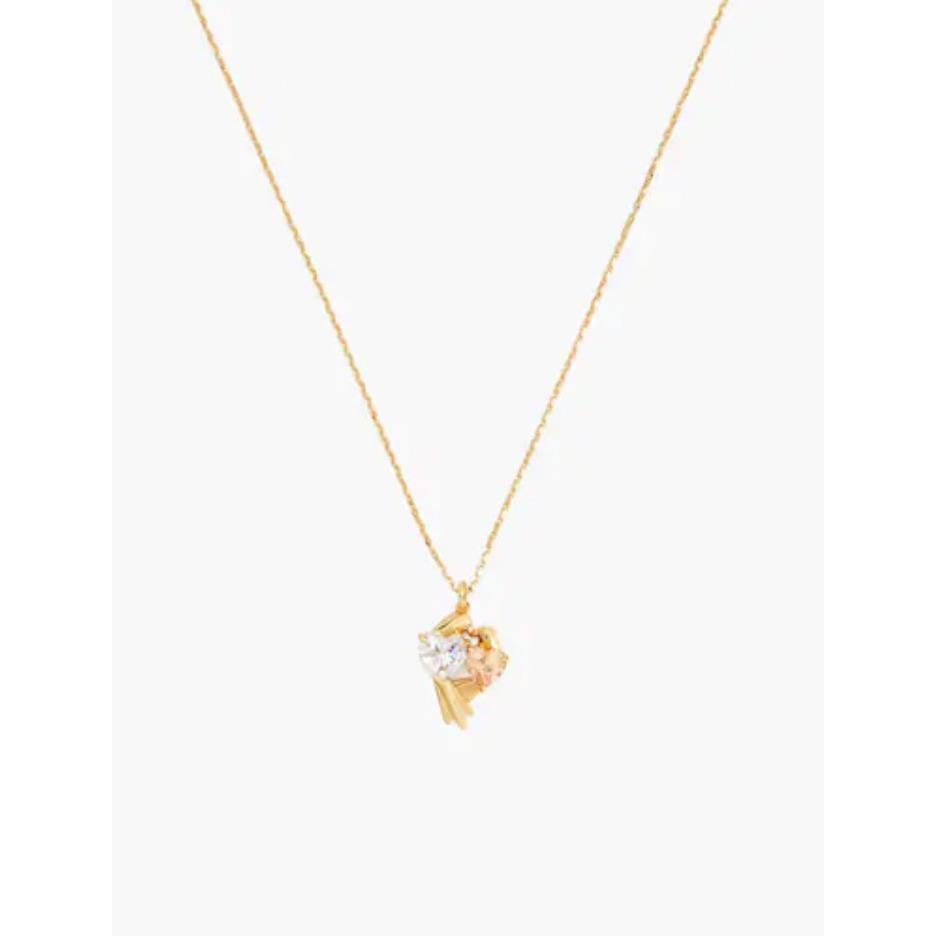 Kate Spade New York Love Birds Gold-tone Cubic Zirconia Pendant Necklace 17