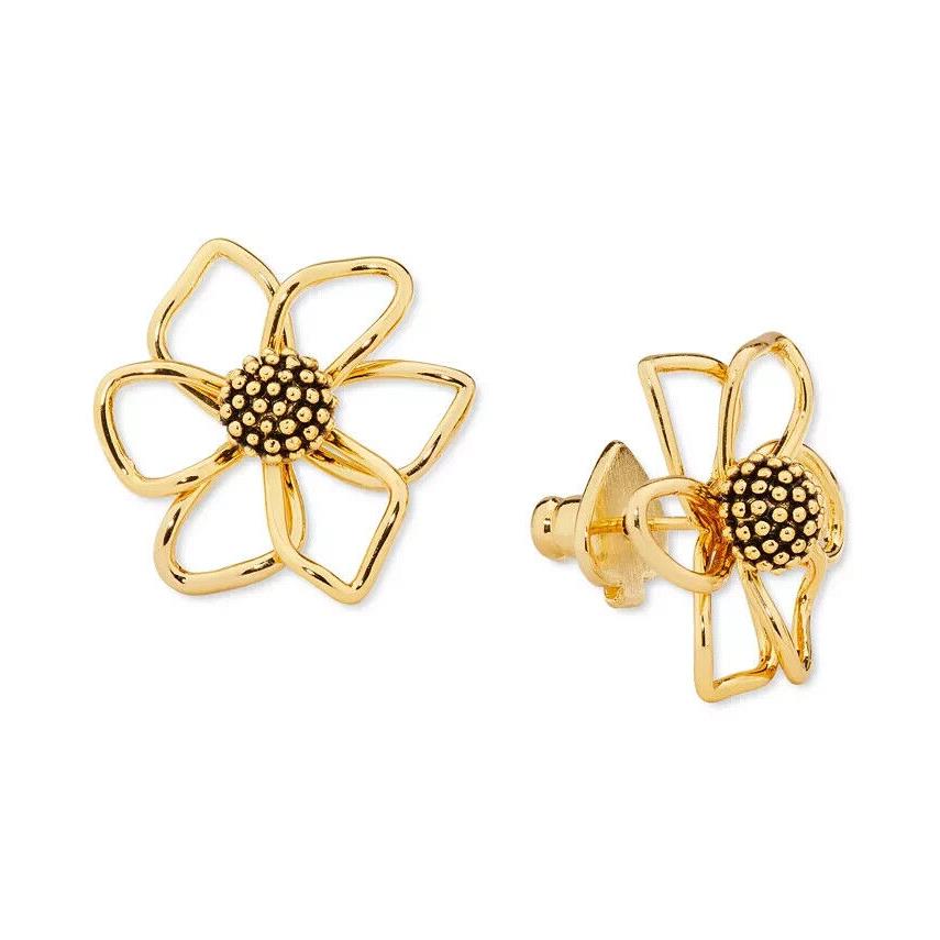 Kate Spade New York J1354 Gold-tone Flower Stud Earrings