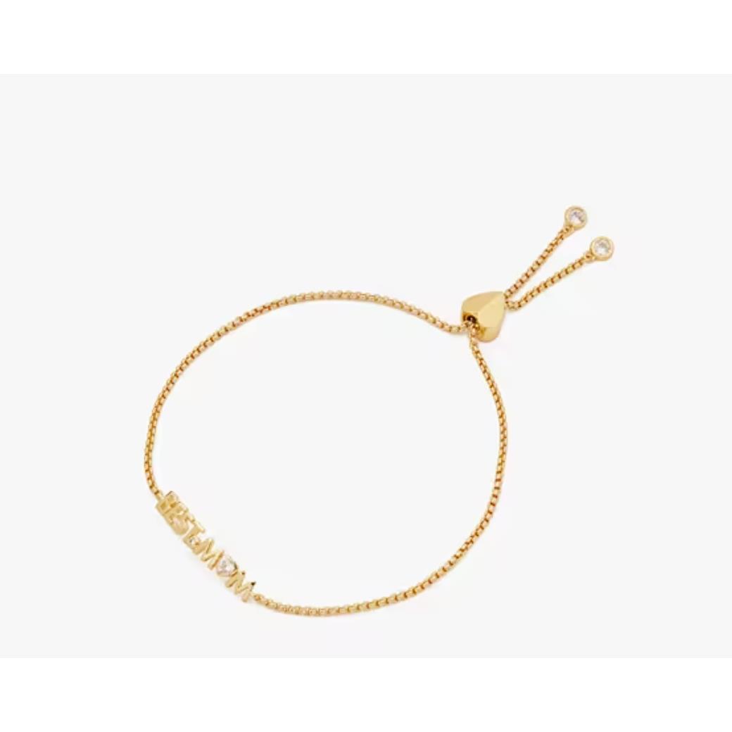 Kate Spade Love You Mom Best Mom Gold Tone Slider Bracelet - JL97