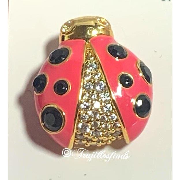 Kate Spade New York Enamel Little Ladybug Stud Earrings Pink KB460 New