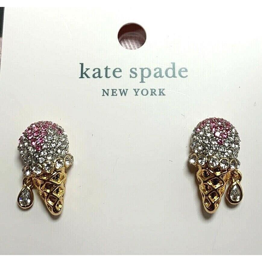 Kate Spade Ice Cream Sundae Earrings New