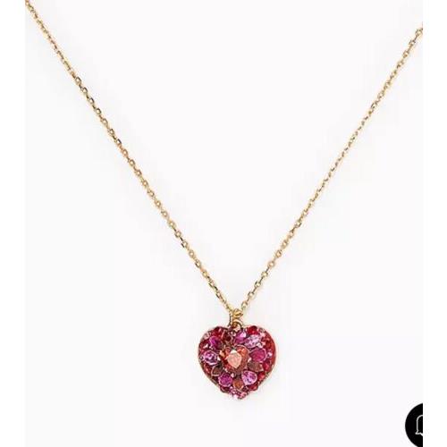 Kate Spade Something Sparkly Heart Clay Pave Pendant Necklace