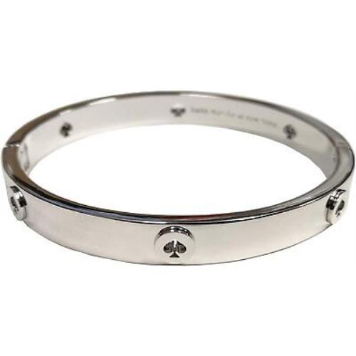 Kate Spade Womens Metallic Spot The Spade Studded Hinged Bangle