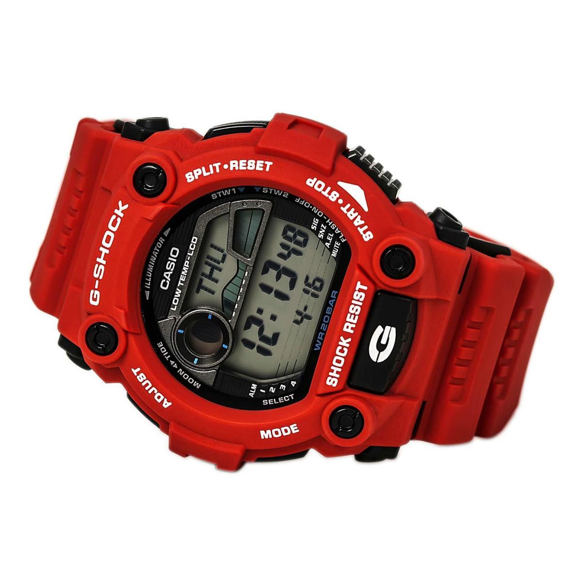 Casio Men`s Watch G-shock World Timer Digital Dial Red Resin Strap G7900A-4