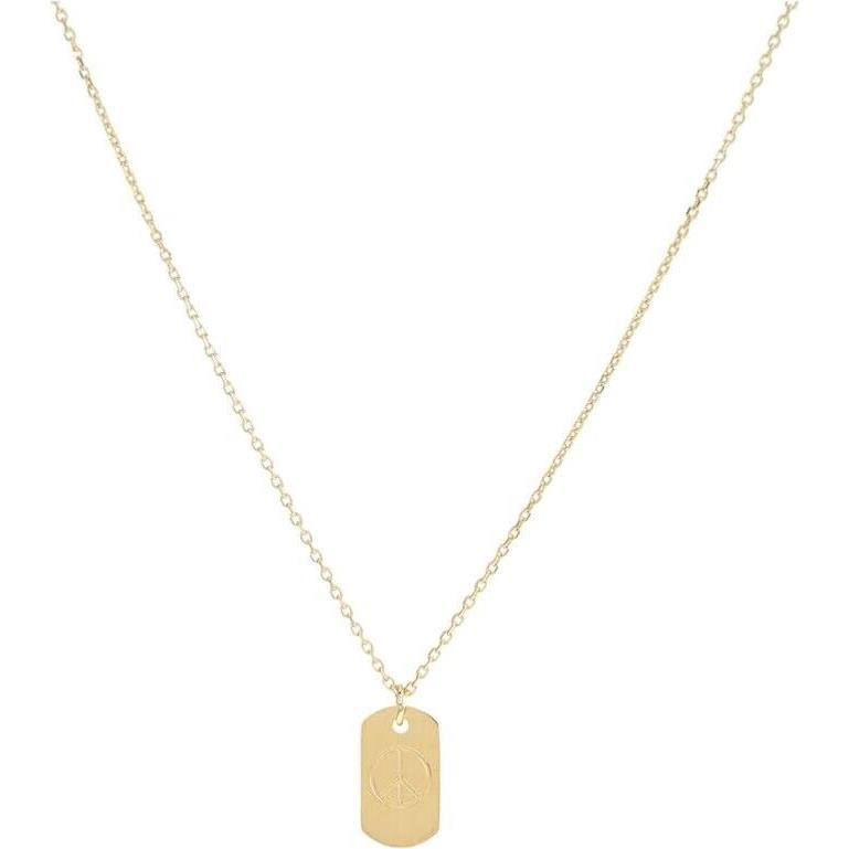 New Kate Spade New York Gold-tone Peace Sign Pendant Necklace