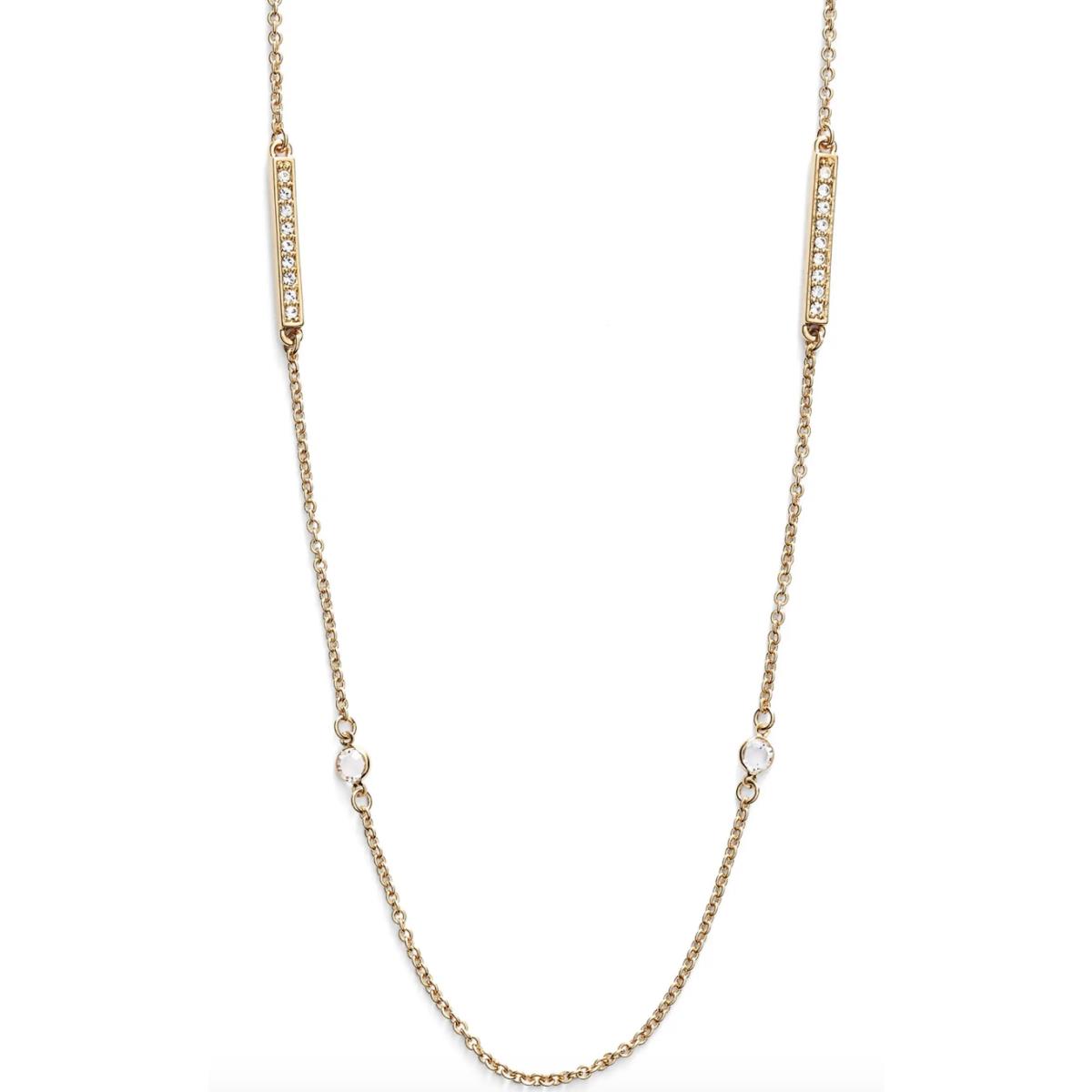 Kate Spade New York J1064 Women`s Gold North Court Pav Bar Station Necklace