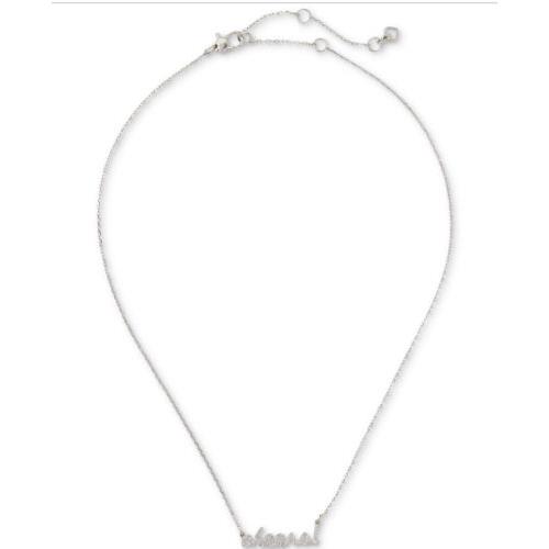 Kate Spade Silver Tone Cheers 19 Necklace- I13W