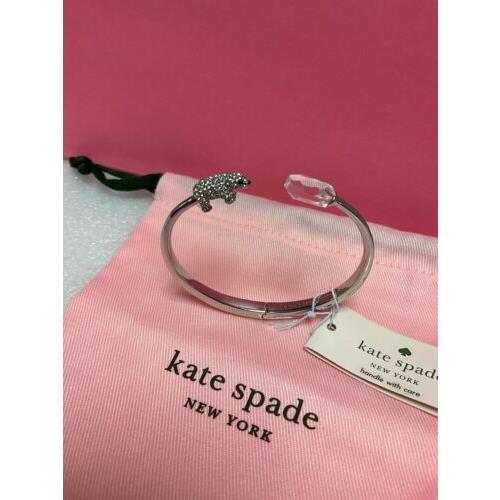 Kate Spade New York Arctic Friends Polar Bear Hinged Cuff Bracelet