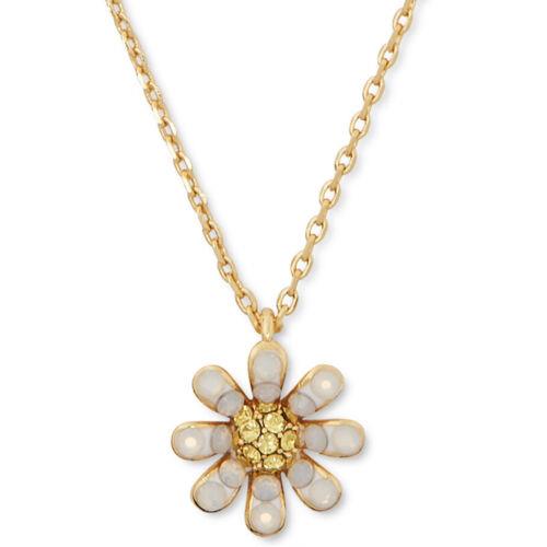 Kate Spade Gold Tone Crystal Stone Daisy 16 Necklace- I8H