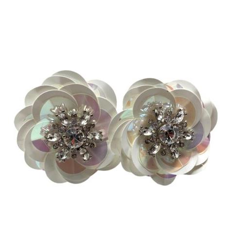 Kate Spade New York Pierced Iridescent Snowy Nights Earrings White Pearlescent