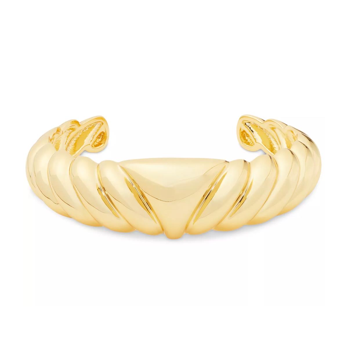 Kate Spade New York K9481 Gold-tone French Twist Cuff Bracelet 2 3/10 New