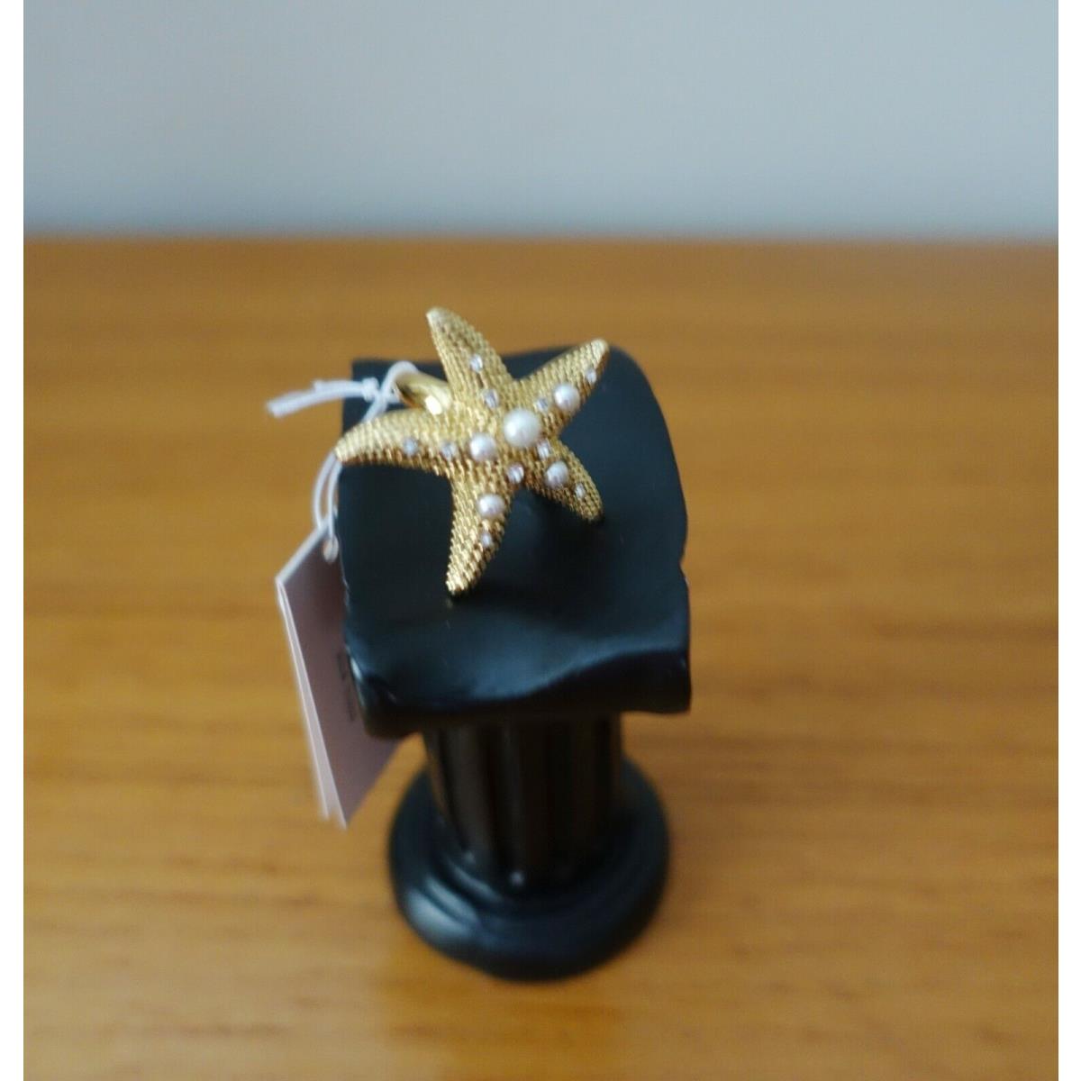 Kate Spade Sea Starfish with Stones Ring. Size 7