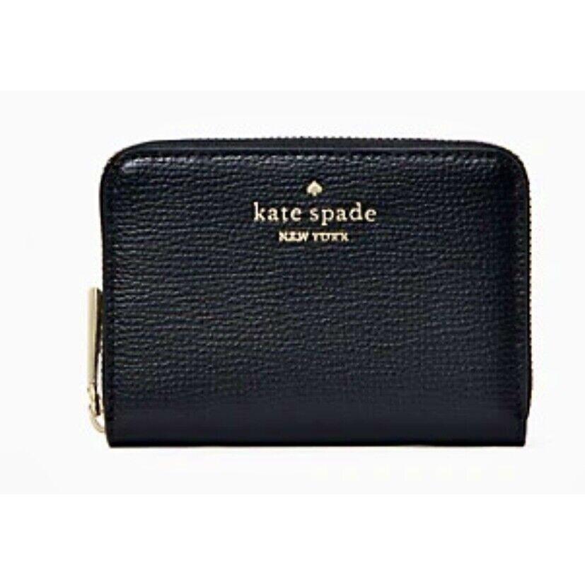 Kate Spade Darcy Small Zip Card Case Coin Wallet Leather Black
