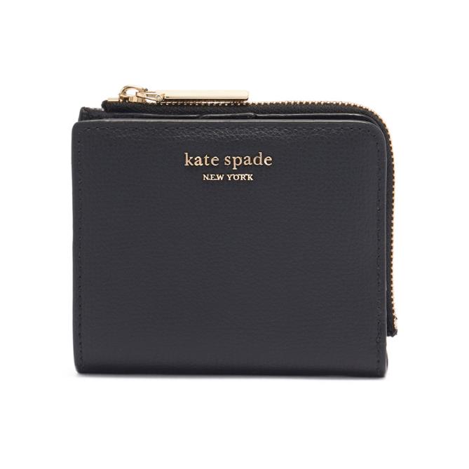 Kate Spade York Sylvia Black Leather Credit Card Bifold Wallet PWRU7250