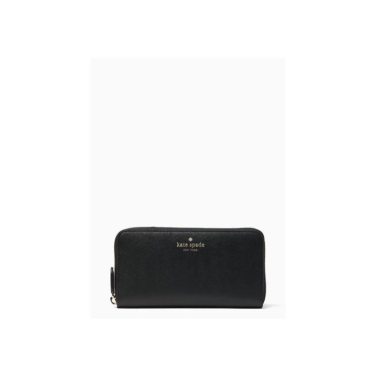 Kate Spade New York Brynn Black Saffiano Pvc LG Continental Wallet K4697