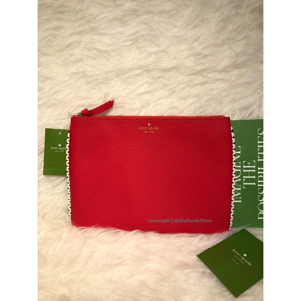 Kate Spade Sheffield Street Gia Leather Clutch-prickly Pear wlru4936