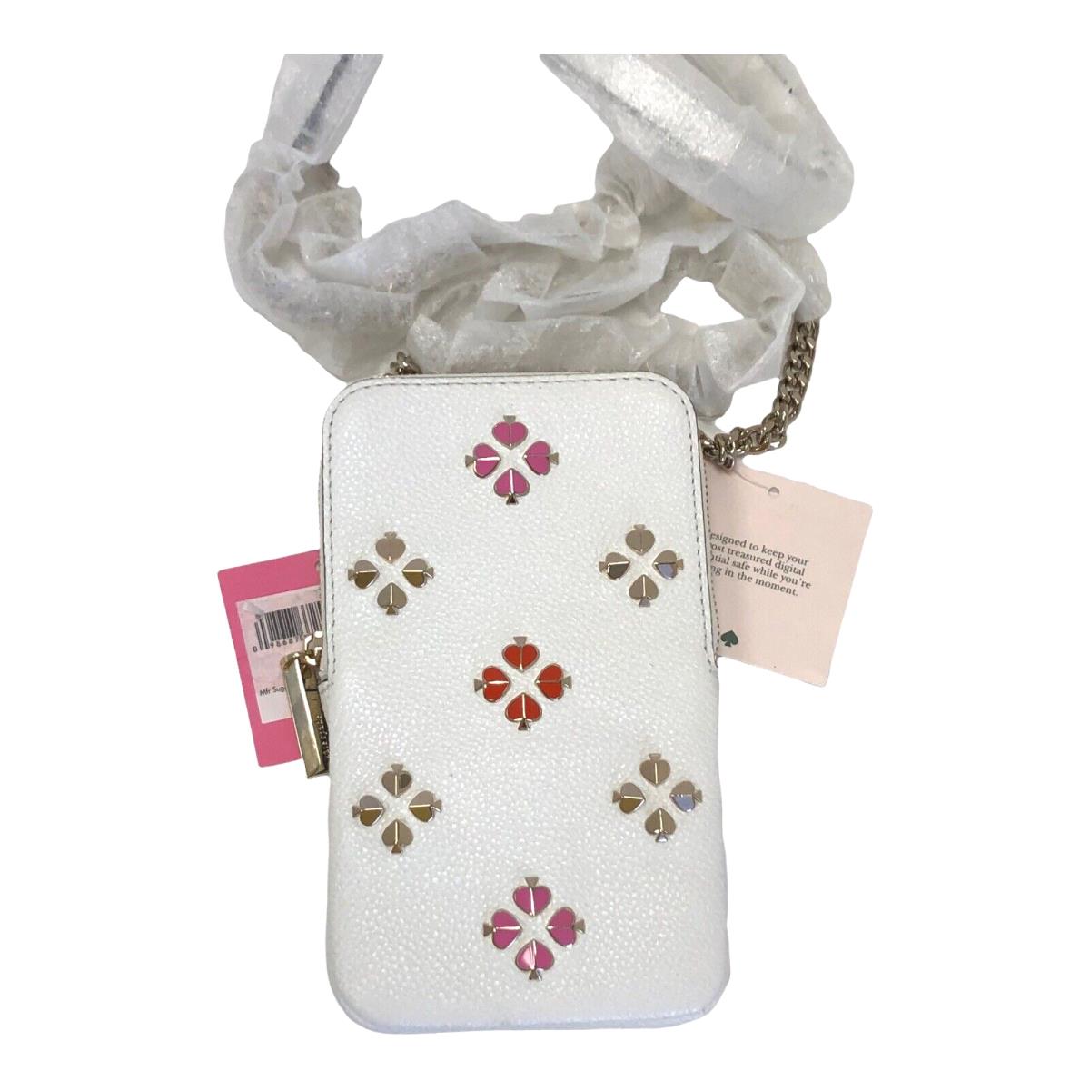 Kate Spade Margaux Floral Phone Crossbody Wallet Optic White Multi 8ARU6276 New