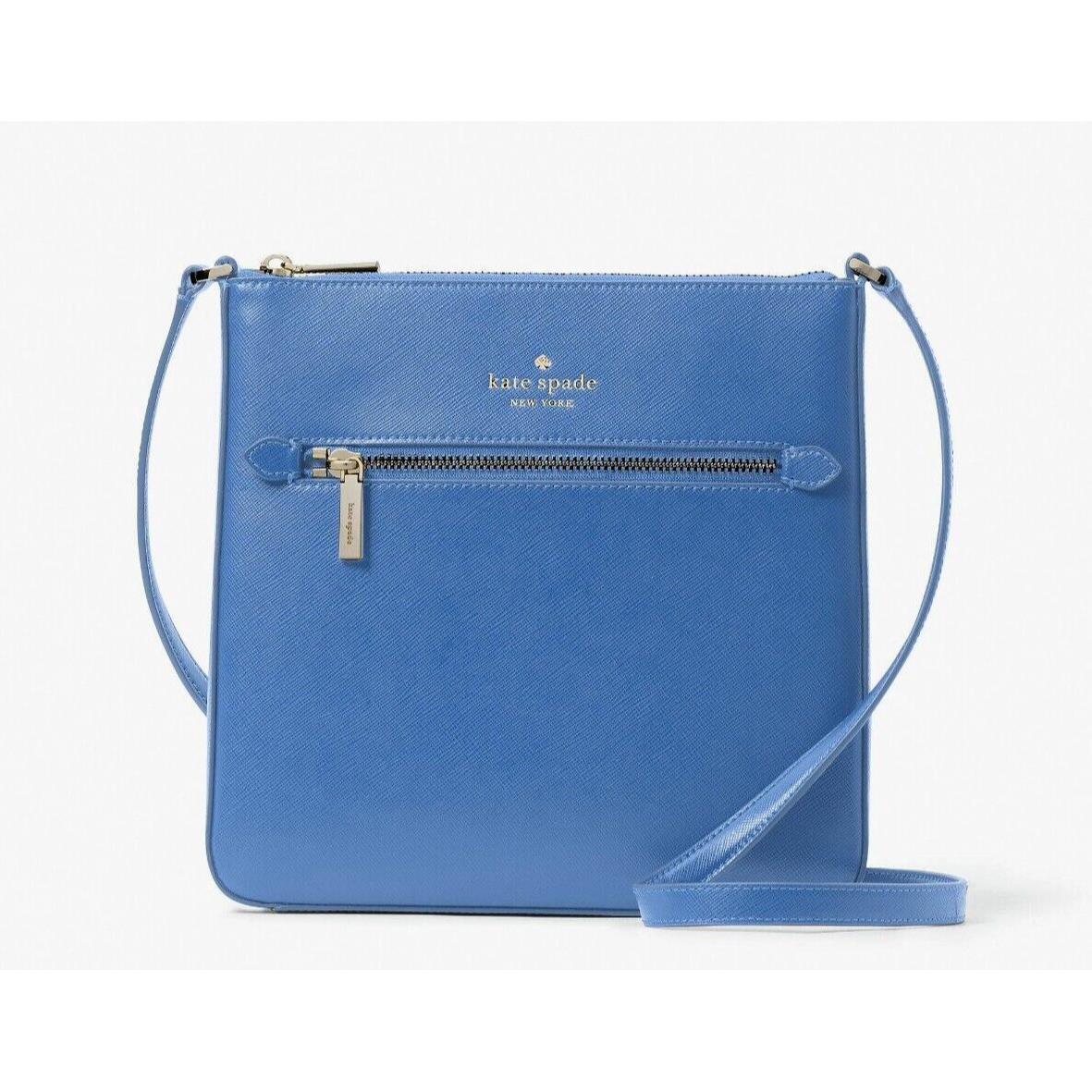 New Kate Spade Sadie North South Crossbody Fresh Blue - Exterior: Fresh Blue