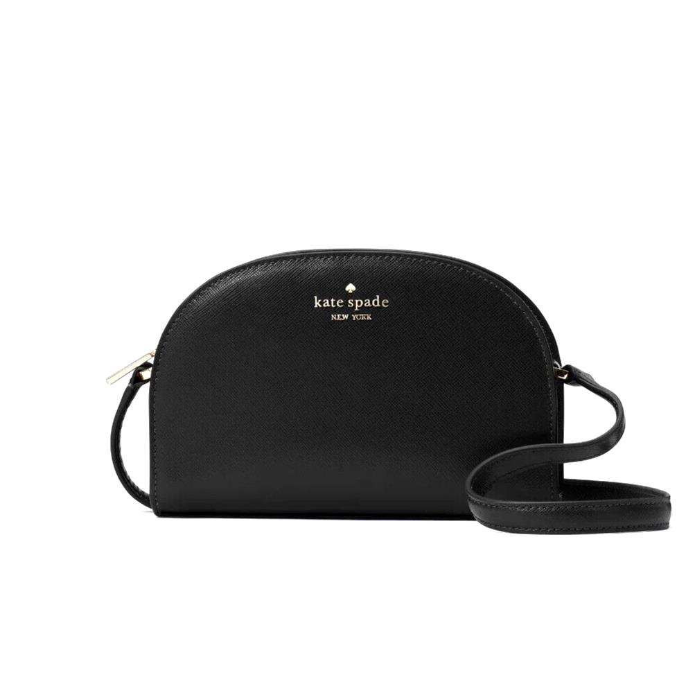 New Kate Spade Perry Leather Dome Crossbody Black
