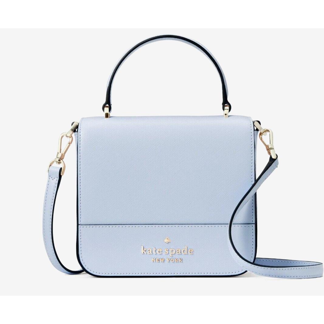 New Kate Spade Staci Square Crossbody Pale Hydrangea