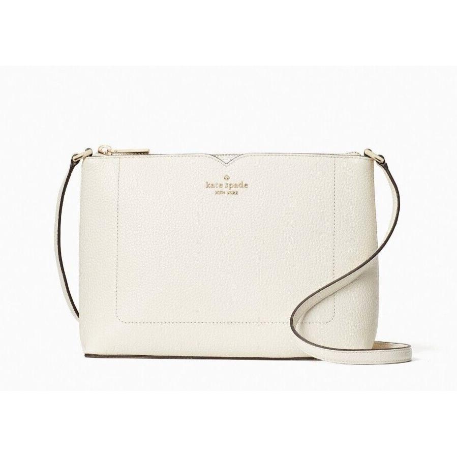 New Kate Spade Harlow Pebble Leather Crossbody Parchment