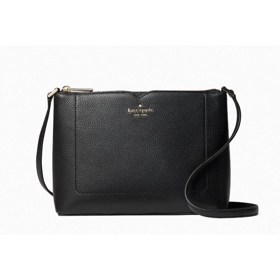 New Kate Spade Harlow Pebble Leather Crossbody Black