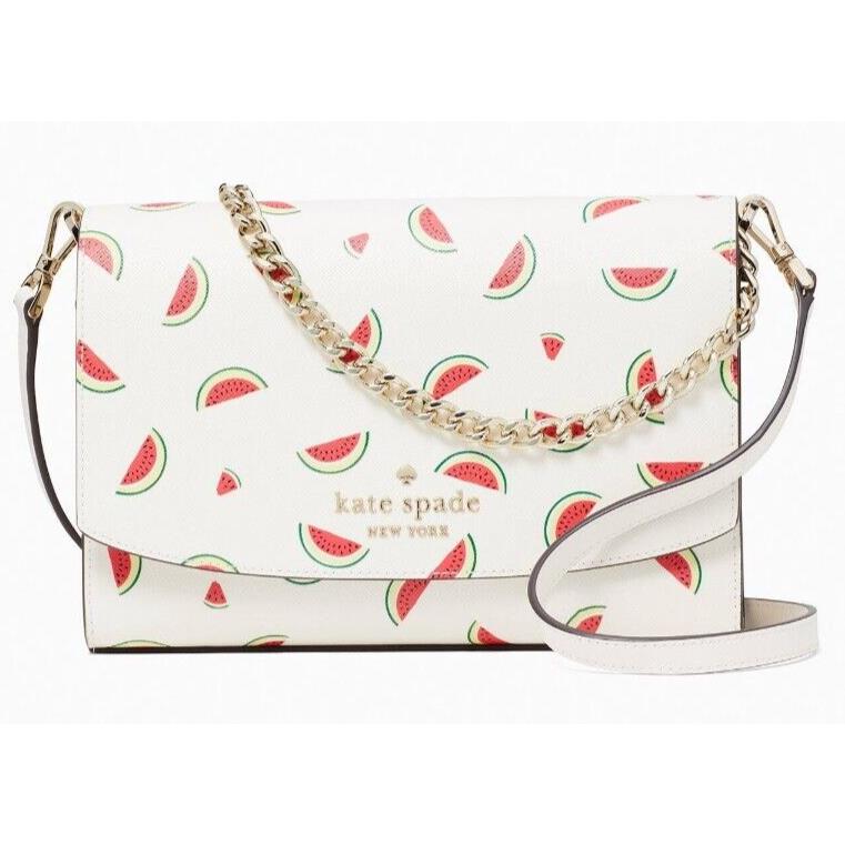 Kate Spade Carson Convertible Chain Crossbody Watermelon KC802 Off White