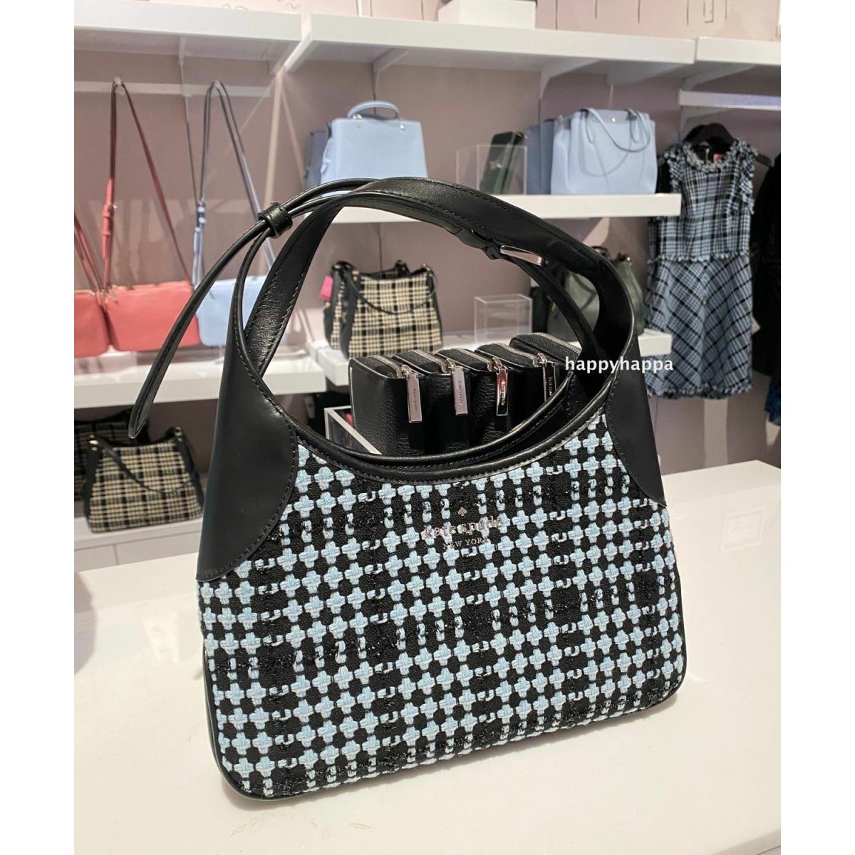 Kate Spade Aster Tweed Fabric Crossbody - Blue Multi K4678 - Lining: Black, Exterior: Blue Multi (404)