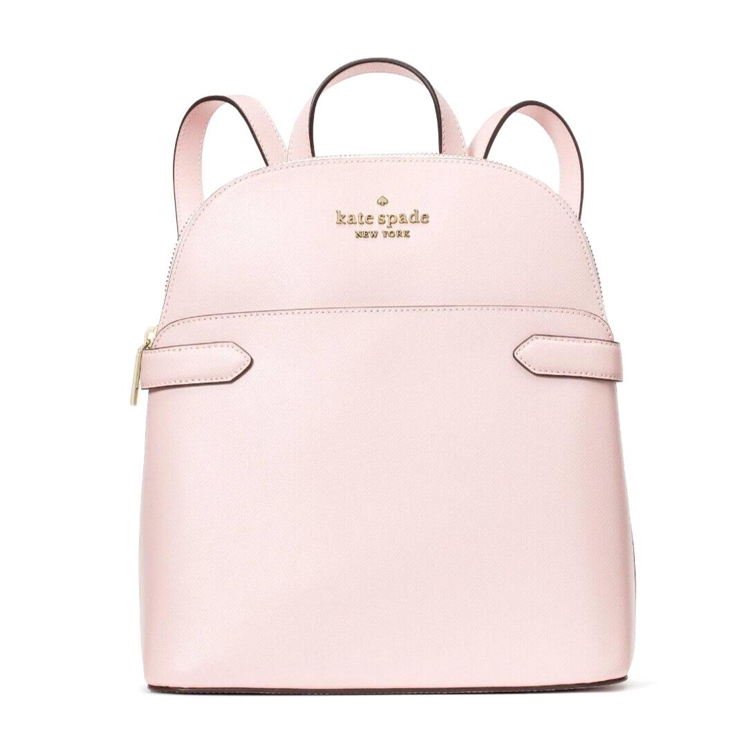 New Kate Spade Staci Saffiano Leather Dome Backpack Light Rosebud