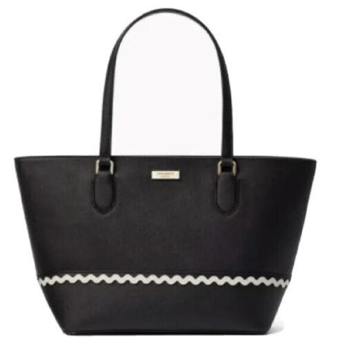 Kate Spade Laurel Way Ric Rac Small Dally Tote Saffiano Leather Handbag Black