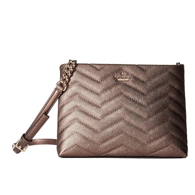 Kate Spade NY Crossbody Reese Park Ellery Quilted Bronze Metallic Leather
